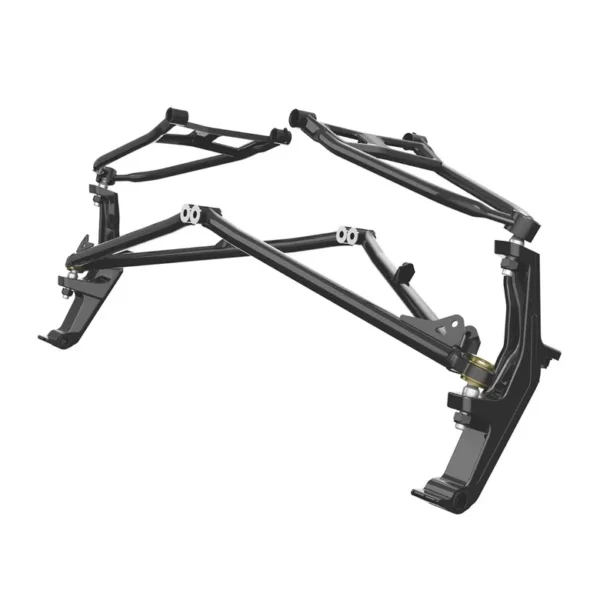 Close-up of the strong construction on the SKIDOO RAS RX suspension arms.